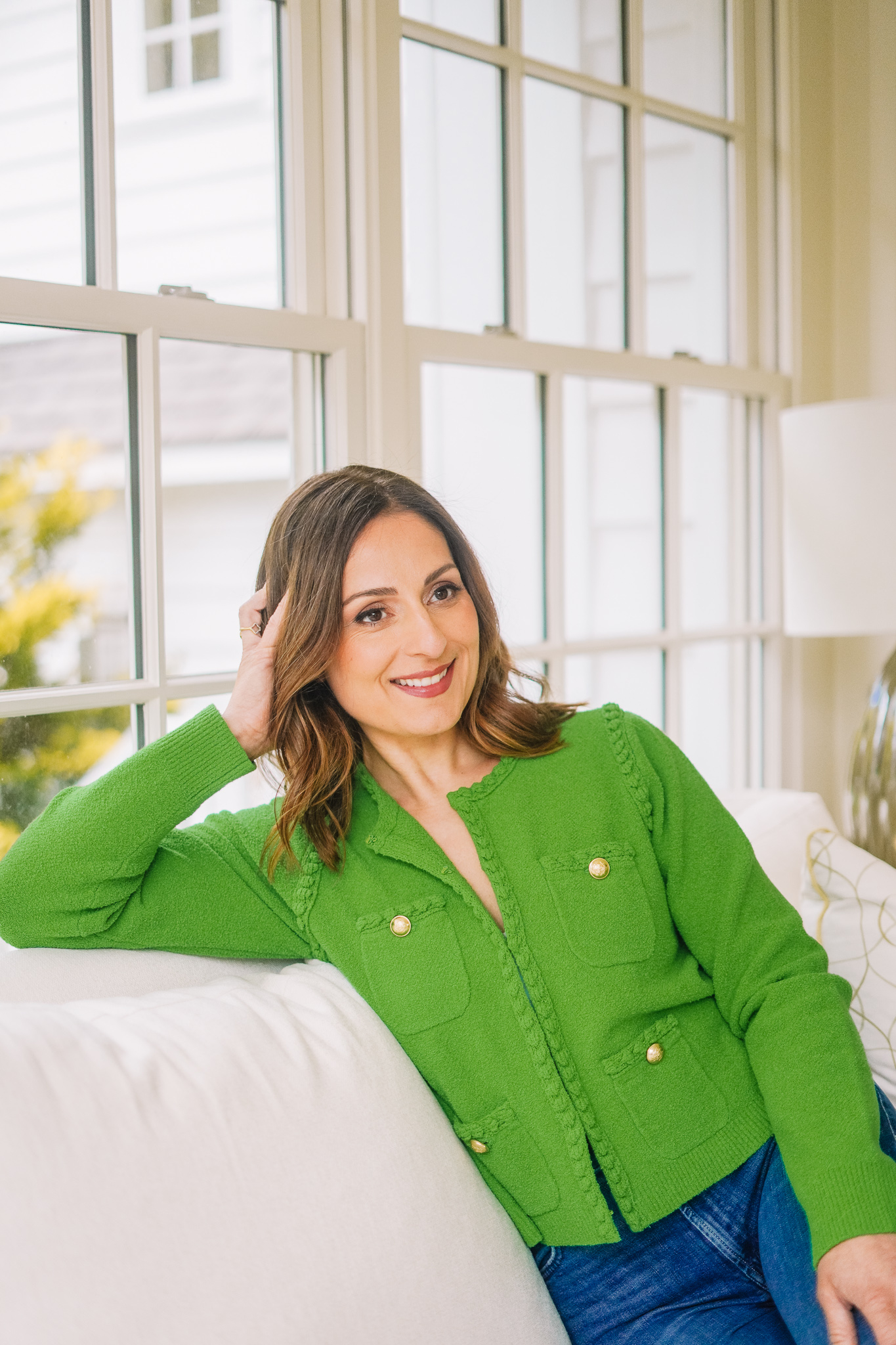 Farnoosh green sweater